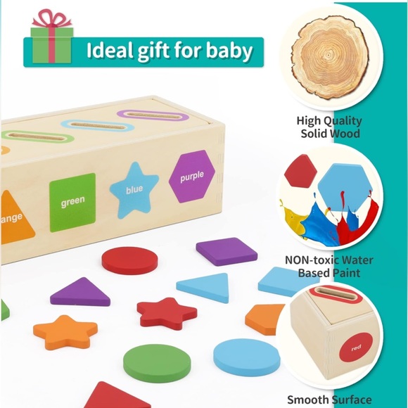 ⭐️ Montessori Educational Toy // Color Sorting & Stacking Matching Wooden Toy - Picture 6 of 6